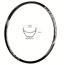 SUNringlé Inferno 27 MTB felni, 27,5 colos (584x27 mm), 32H, tárcsafékes, illesztett, fekete