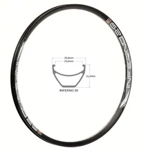 SUNringlé Inferno 29 MTB felni, 27,5 colos (584x29 mm), 32H, tárcsafékes, illesztett, fekete