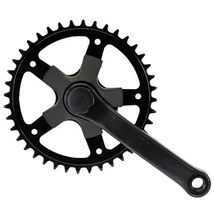 Neuzer négyszögtengelyes single speed gyerek hajtómű, 40T, 152 mm, acél, fekete