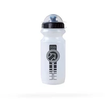 PRO Team műanyag kulacs, 600 ml, csavaros, porvédő kupakkal, átlátszó-fekete
