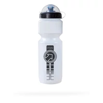 PRO Team műanyag kulacs, 800 ml, csavaros, porvédő kupakkal, átlátszó-fekete