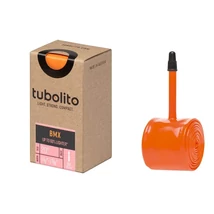 Tubolito 20 x 1 1/8 - 1 3/8 (28/35-406/451) BMX belső gumi, FV42 (42 mm hosszú presta szeleppel), 39g, narancssárga