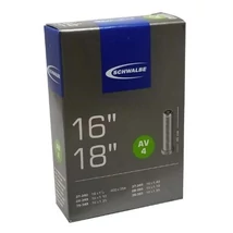Schwalbe AV4 16-18 x 1,1-1,35 (28/37-340/355) belső gumi, AV40 (40 mm hosszú szeleppel, autós), 85g
