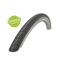 Schwalbe Road Cruiser HS484 28x1,6 (42-622) külső gumi, defektvédett (K-Guard), reflexcsíkos, Twin-Skin, Green Compound, 50TPI, 705g, kávé színű oldalfallal
