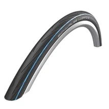 Schwalbe Lugano II HS471 622-25 (700x25c) országúti külső gumi (köpeny), drótperemes, defektvédett (K-Guard), Silica, Lite-Skin, kék csíkos, 365g