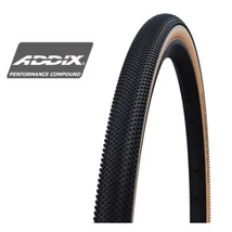 Schwalbe G-One Allround Perf HS473 28x1,5 (40-622) gravel külső gumi (köpeny). kevlárperemes, defektvédett (RaceGuard), Addix, TL-Ready (TLE), bézs oldalfallal, E25, 485g