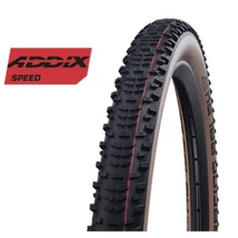 Schwalbe Racing Ralph Evo HS490 29x2,35 (60-622) külső gumi (köpeny), hátsó, kevlárperemes, Addix Speed, Super Race, TL-Ready (TLE), barna oldalfallal, 705g