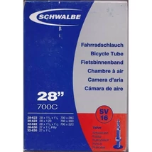 Schwalbe SV16 622 x 28/32 (28/32-622/630) 700C sport trekking, cross belső gumi 40 mm hosszú bontható szeleppel, 135 g, presta