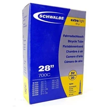 Schwalbe SV20L Extra Light 622 x 18/25 (700c) országúti belső gumi 50 mm hosszú bontható szeleppel,