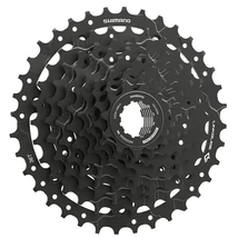Shimano Cues CS-LG300-9 kazettás lánckeréksor, 9s, 11-36T, Linkglide, acél, fekete