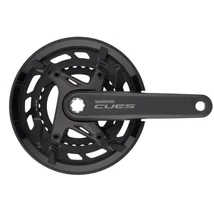Shimano Cues FC-U6000-2 Linkglide  integrált tengelyes hajtómű, 30-46T, 2x9s, 2x10s, 175 mm, LV, fekete