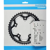 Shimano FC-RS500 országúti első lánckerék, 46T, 2x11s, 5x110 mm, alu, fekete