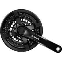 Shimano Tourney FC-TY501 négyszögtengelyes trekking hajtómű 24-34-42T, 175 mm, alumínium, LV, fekete