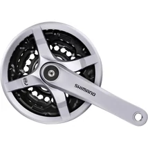 Shimano Tourney FC-TY501 négyszögtengelyes trekking hajtómű 24-34-42T, 175 mm, alumínium, LV, ezüst
