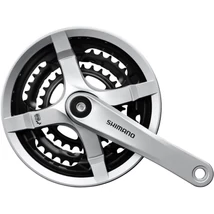 Shimano Tourney FC-TY501 négyszögtengelyes MTB hajtómű 24-34-42T, 170 mm, alumínium, LV, ezüst színű