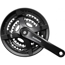 Shimano Tourney FC-TY501 négyszögtengelyes trekking hajtómű 28-38-48T, 175 mm, alumínium, LV, fekete