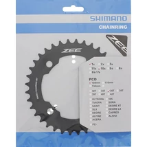 Shimano Zee FC-M640-M645 első lánckerék, 36T, 104 mm, 10s, alumínium, fekete