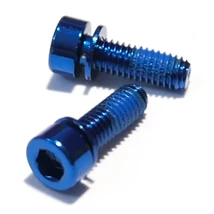 Spyral tárcsafék adapter, rögzítő csavar, M6x18 mm, kék, 2 db
