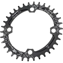 Spyral Speed OVAL első MTB lánckerék 34T, 104 mm, 1x9-12s, narrow-wide, alumínium, fekete