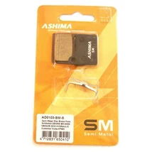Ashima AD0103-SM-S tárcsafék betét Shimano Deore, M555, Nexave fékekhez, acél alap, fél-fémes pofa