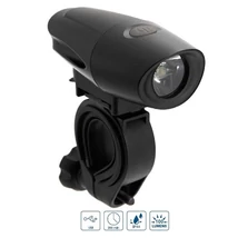 VeloGo 100 Auto S USB-ről tölthető első lámpa, 1W, 100 lumen, alkonykapcsolós, fekete