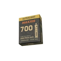 Maxxis Ultralight (0,6 mm) 622 x 23/32 (700C) országúti belső gumi FV48 (48 mm hosszú szeleppel, presta)