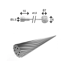 XLC BR-X86 MTB-ROAD galvanizált fékbowden-szál 2250 x 1,5 mm, két véggel