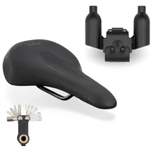 Fizik Terra Alpaca X5 férfi MTB nyereg, szerszámtartóval, marokszerszámmal, 248x145 mm, 238g, feket​e
