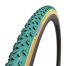 Michelin Power Cyclocross Mud TU Racing Line 622-33 (700x33c - 28x1,3) cyclo-cross szingó gumi, defektvédett, 470g, barna-türkiz