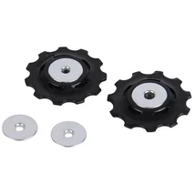 Sram Rival, Apex váltógörgő készlet (alsó és felső), 10 sebességes váltóhoz, 11T, ipari csapágyas, műanyag, fekete