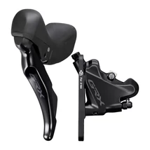 Shimano GRX BR-RX400 és ST-RX400 gravel fék-váltókar és hidraulikus tárcsafék szett, csak bal (első), 100 cm, 2x10s, fekete, OEM kiszerelés