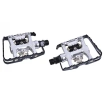FLR MP-121 kombinált pedál, Shimano kompatibilis, fekete-ezüst