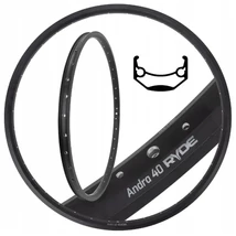 Ryde Andra 40 tárcsafékes felni, 28-29 colos (622x31-25 mm), 32H, illesztett, 935g, fekete