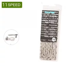 Toopre Z11 kerékpár lánc, 11s, 116 szem, patentszemmel, ezüst