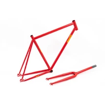 Csepel Royal 3* 2022 28-as (622-es) fixi-single speed kerékpár váz és villa szett, acél, piros, 550-es vázméret
