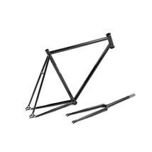 Csepel Royal 4* 2022 28-as (622-es) fixi-single speed kerékpár váz és villa szett, acél, fekete, 560-as vázméret
