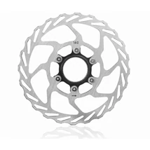 Spyral Racework féktárcsa, Centerlock, 160 mm, csak gyantás betéthez, fekete-ezüst