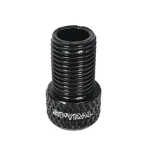 Spyral szelepátalakító adapter dunlop vagy presta szelepről autósra (FV - DV - AV), gumigyűrűs, alu, 1 db, fekete