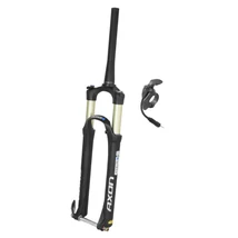 Suntour Axon-RL-RC 29 colos levegős MTB teleszkóp tapered nyakkal, átütőtengelyes(15 mm), remote lockout, 100 mm rugóút, fekete