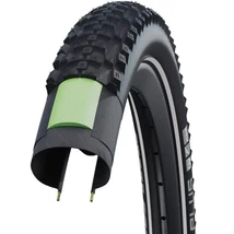 Schwalbe Smart Sam Plus HS624 27,5x2,25 (57-584) E-MTB külső gumi (köpeny), defektvédett (GreenGuard), reflexcsíkos, 67TPI, Addix, Snake-Skin, E50, 970g, fekete