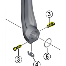 Shimano Hollowtech bal hajtómű rögzítő csavar M6x19mm, imbuszos, 1 db