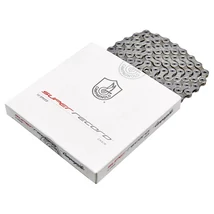 Campagnolo Super Record kerékpár lánc, 12s, 114 szem, hollow pin, ezüst-szürke