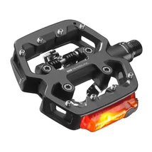 Look Geo Trekking Roc Vision kombinált (SPD patent és városi keretes) pedál, cserélhető szegeccsel, beépített világítással, 15 lumen, USB tölthető, 550g, fekete
