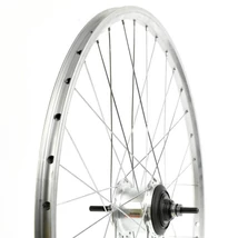 Velogo-Shimano 28-as (622mm) trekking hátsó kerék, csavaros tengellyel, agyváltós (7s), ezüst színű
