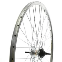 Velogo-Shimano 28-as (622mm) trekking hátsó kerék, csavaros tengellyel, agyváltós (3s), ezüst színű