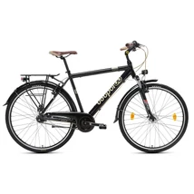 Csepel Signo N7 2021 28-as városi férfi kerékpár, alumínium, agyváltós (7s), agydinamós, 19-es vázméret, fekete