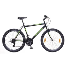 Neuzer Nelson 30 férfi hobbi MTB kerékpár, acél, 21s,17-es vázméret, fekete-zöld