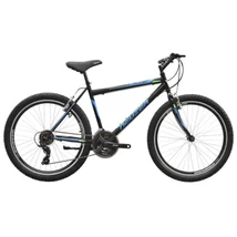 Neuzer Nelson 50 férfi hobbi MTB kerékpár, acél, 21s, 19-es vázméret, fekete-türkiz-neon zöld