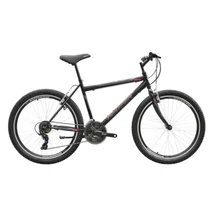 Neuzer Nelson 50 férfi hobbi MTB kerékpár, acél, 21s, 19-es vázméret, fekete-szürke-piros