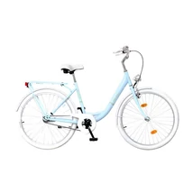 Neuzer Balaton Premium N3 2022 28-as női városi kerékpár, agyváltós (3s), acél, 18-as vázméret, babyblue (világoskék-fehér)